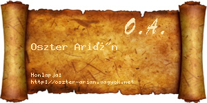 Oszter Arián névjegykártya